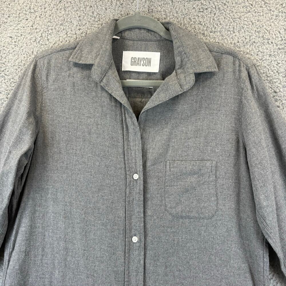 Grayson The Hero Midi Dress Small Flannel Lagenlook Cozy Cabin Casual Gray - Picture 2 of 13